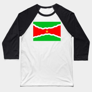 Surinamese flag, off center Baseball T-Shirt